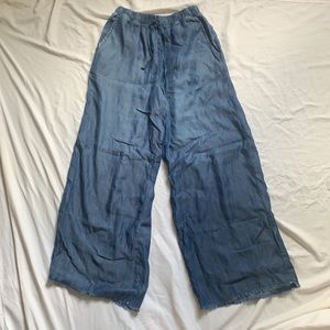 Sneak Peak lyocell lounge pants, denim wash, size small, fits between s/m